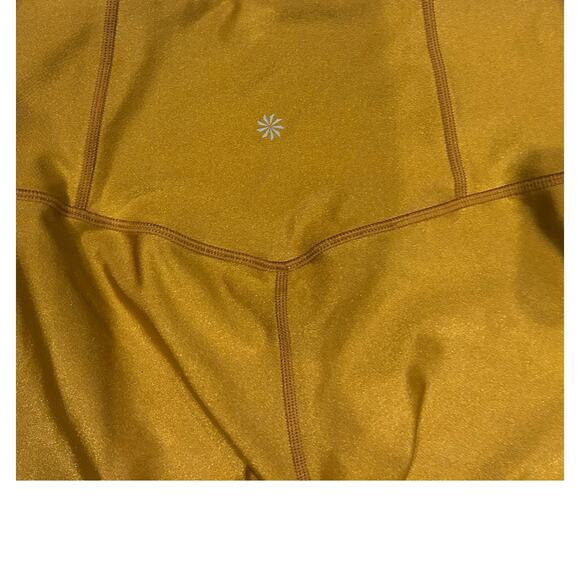 Athleta Elation 7/8 Leggings Golden High Waist Activewear - Picture 3 of 4
